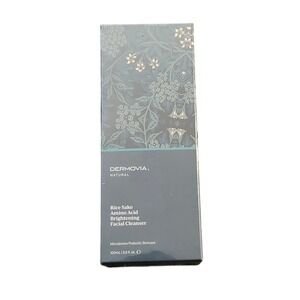 Dermovia Natural Rice Sake Amino Acid Brightening Facial Cleanser 3.5oz NEW